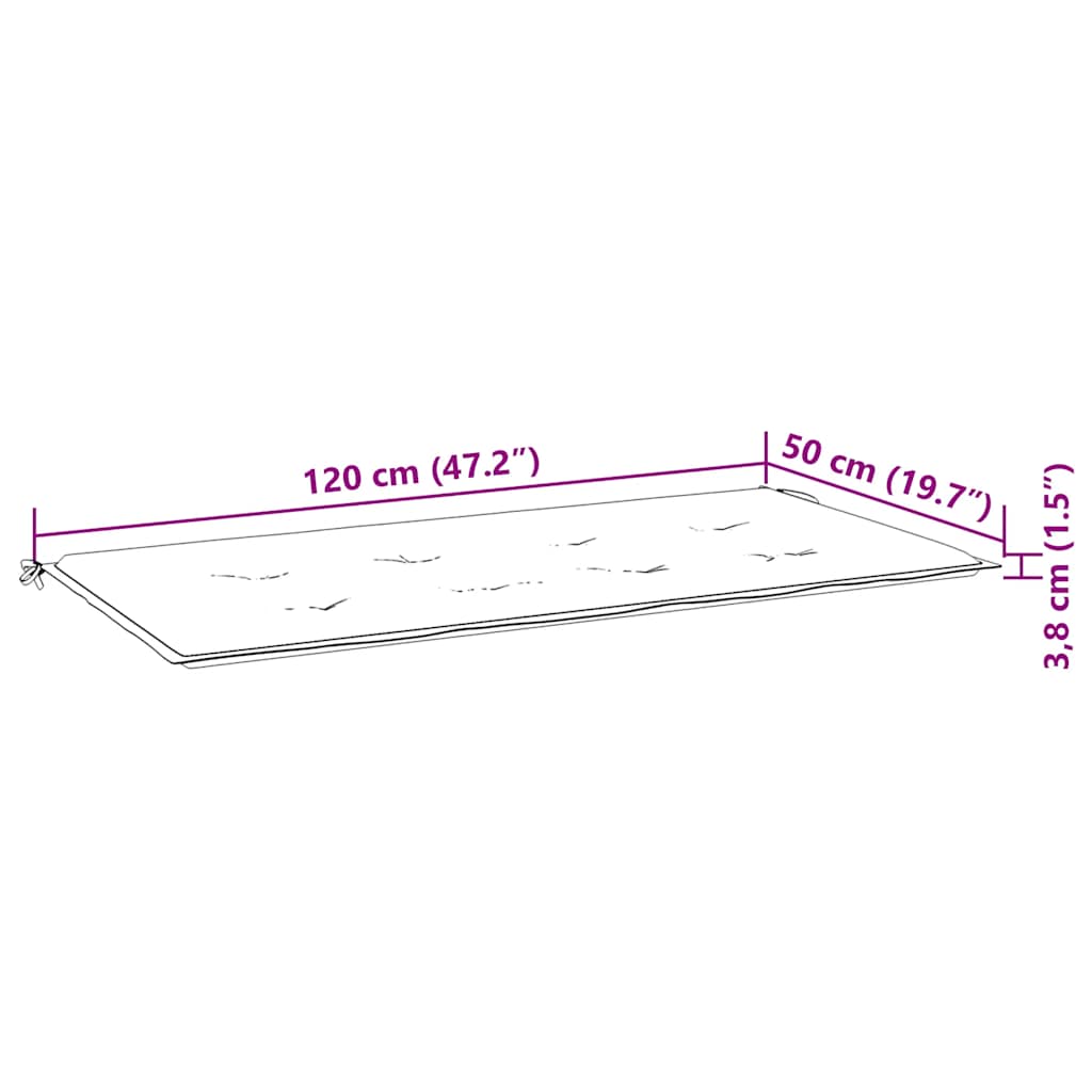 3-Sitzer-Gartenbank mit Auflage 150 cm Massivholz Eukalyptus