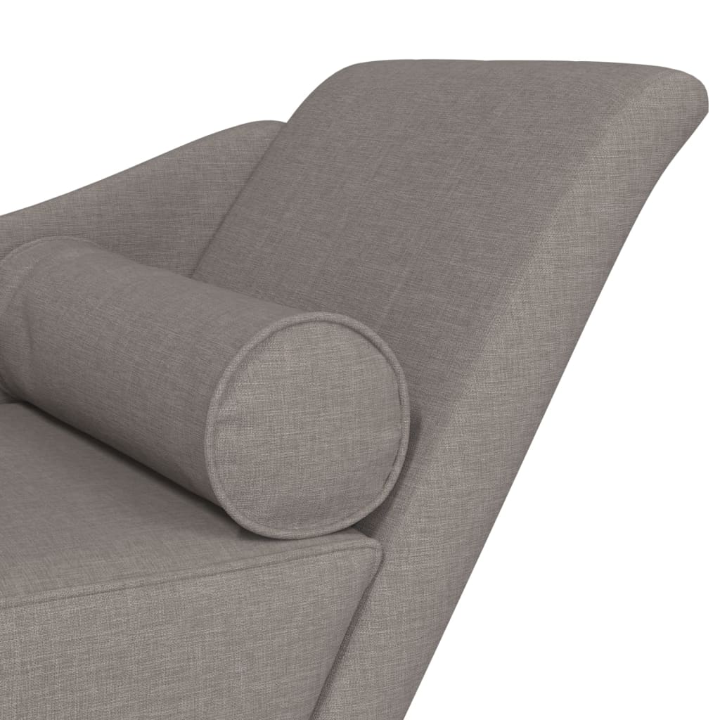Chaiselongue mit Kissen Weinrot Stoff