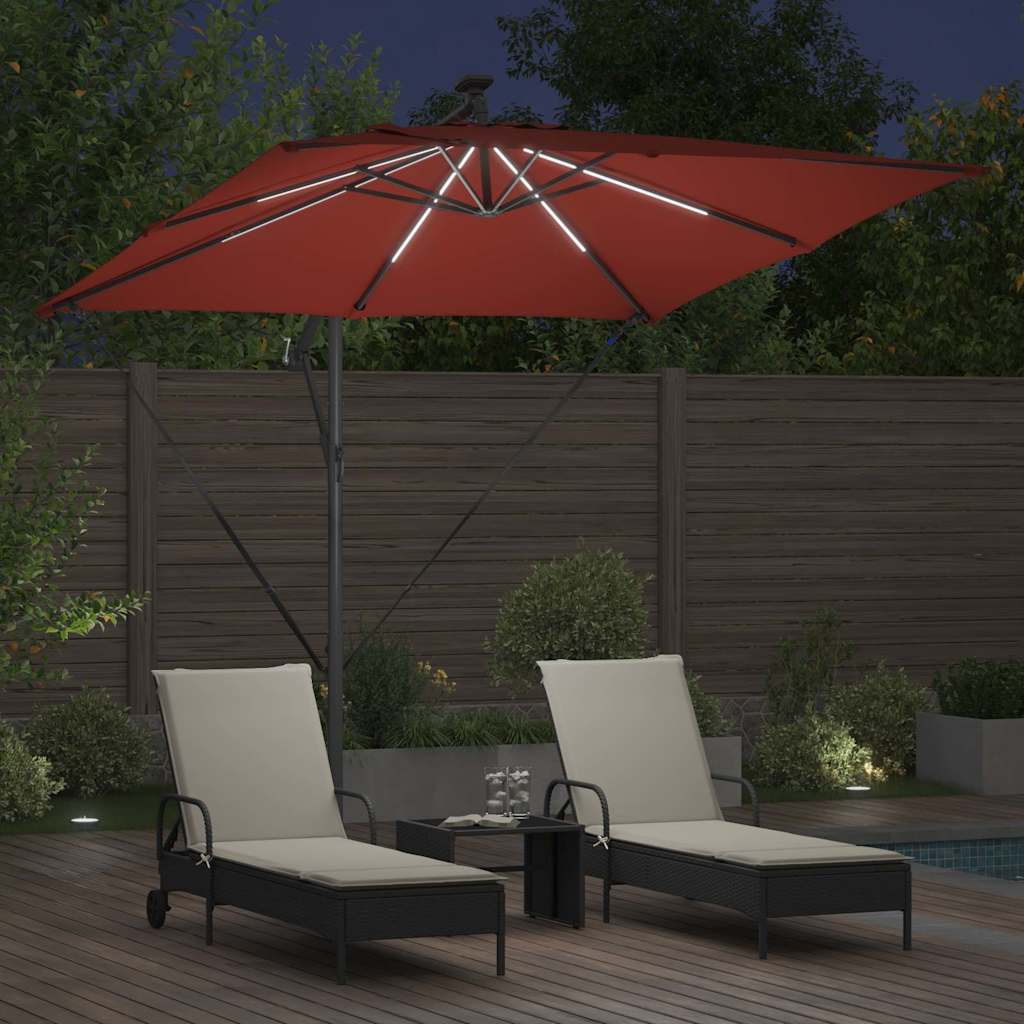 Sonnenschirm Sand 249 x 249 x 250 cm Polyester und Aluminium