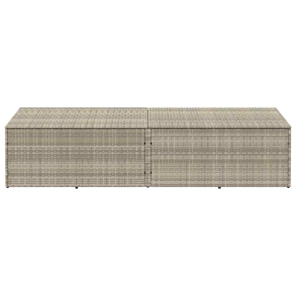 Garten-Aufbewahrungsbox Schwarz 110 x 50 x 58 cm Poly Rattan