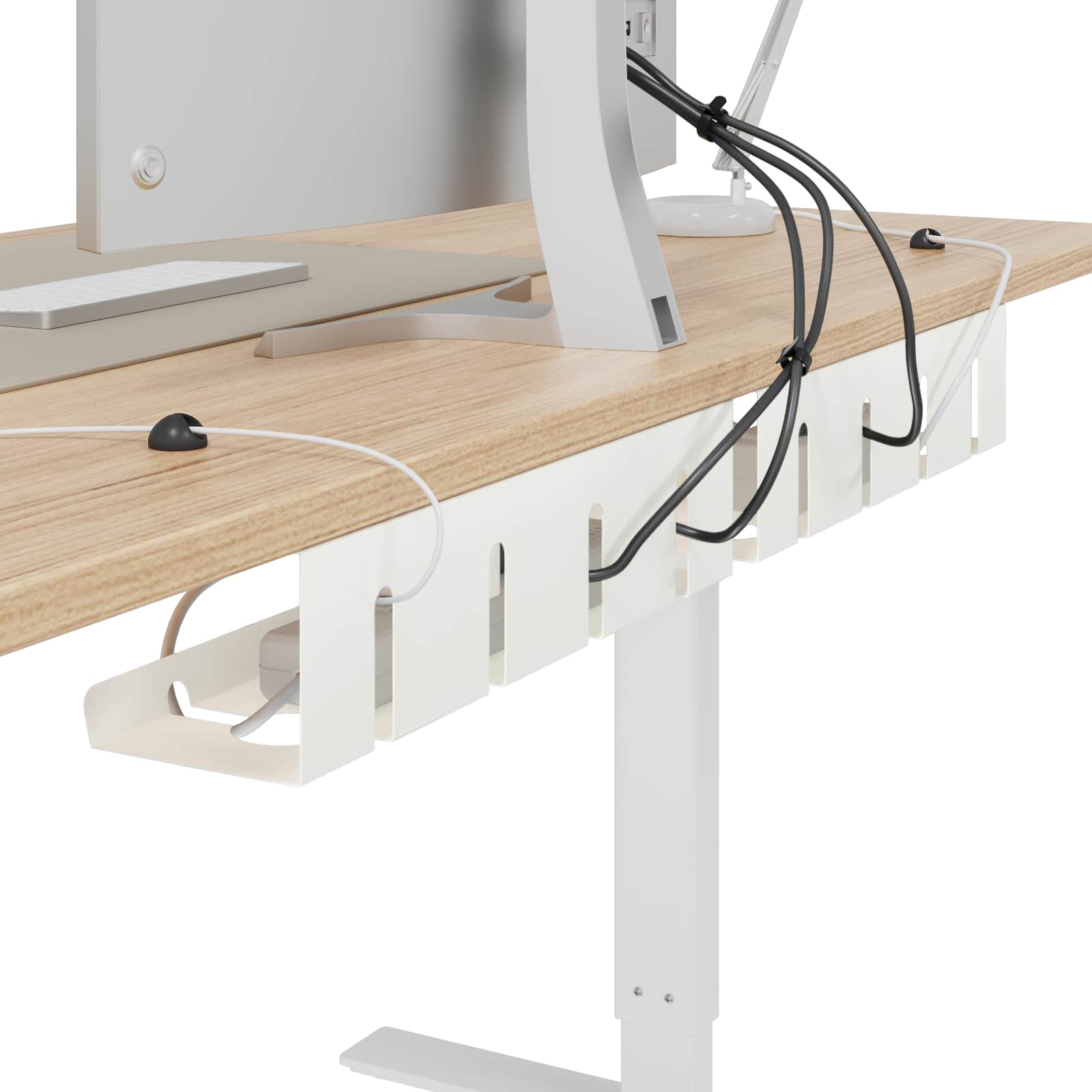 Unter dem Schreibtisch Kabelmanagement Tray 2 Stk. Anthrazit