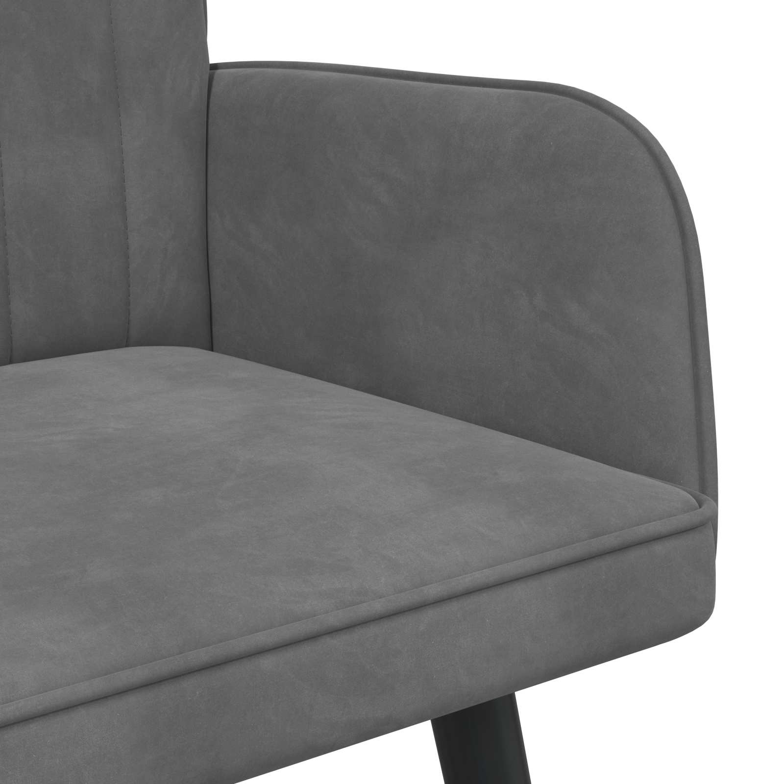 2-Sitzer Sofa Hellgrau 115 x 61 x 87 cm Samt (V)