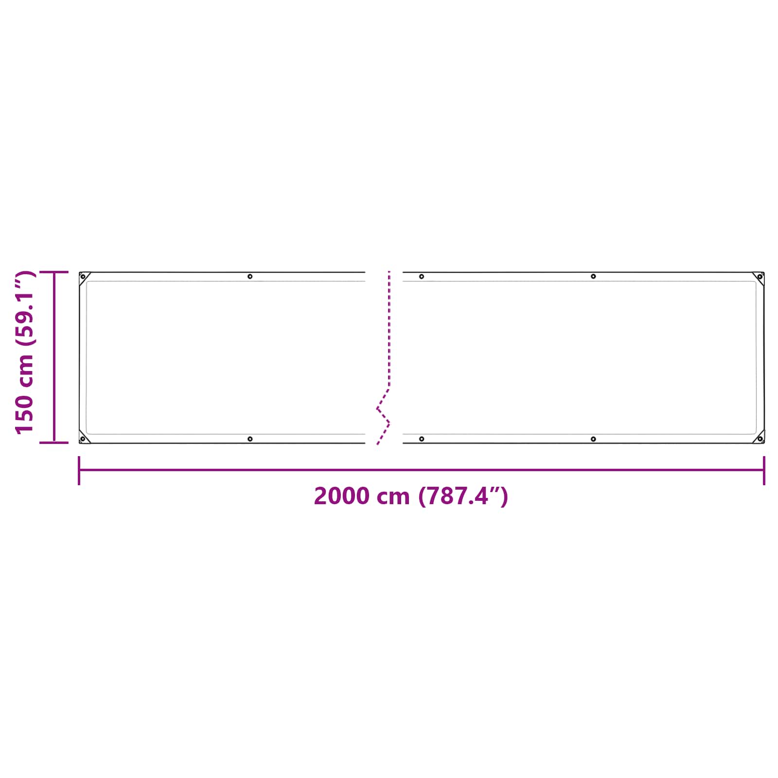 Pflanzenabdeckung mit Ösen 1x3 m Polyethylen