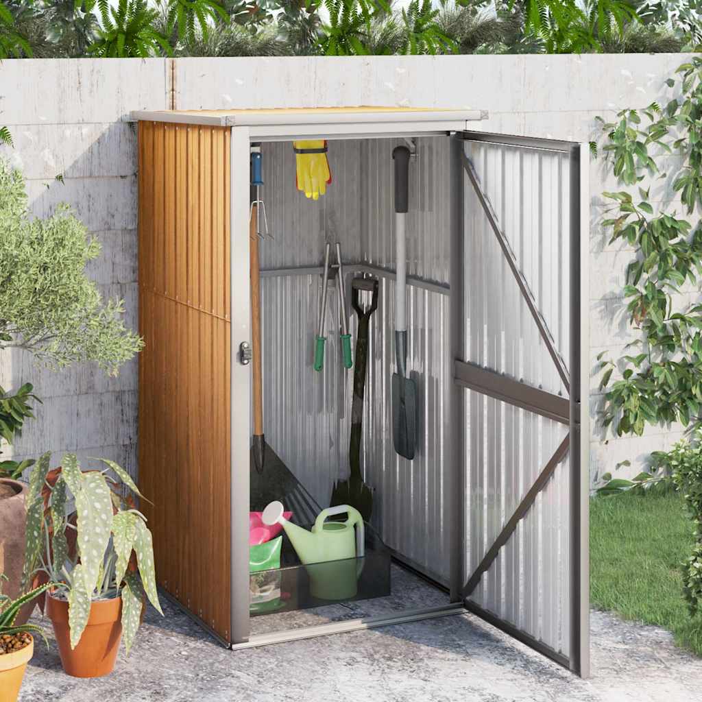 Gerätehaus Grün 88x89x161 cm Verzinkter Stahl