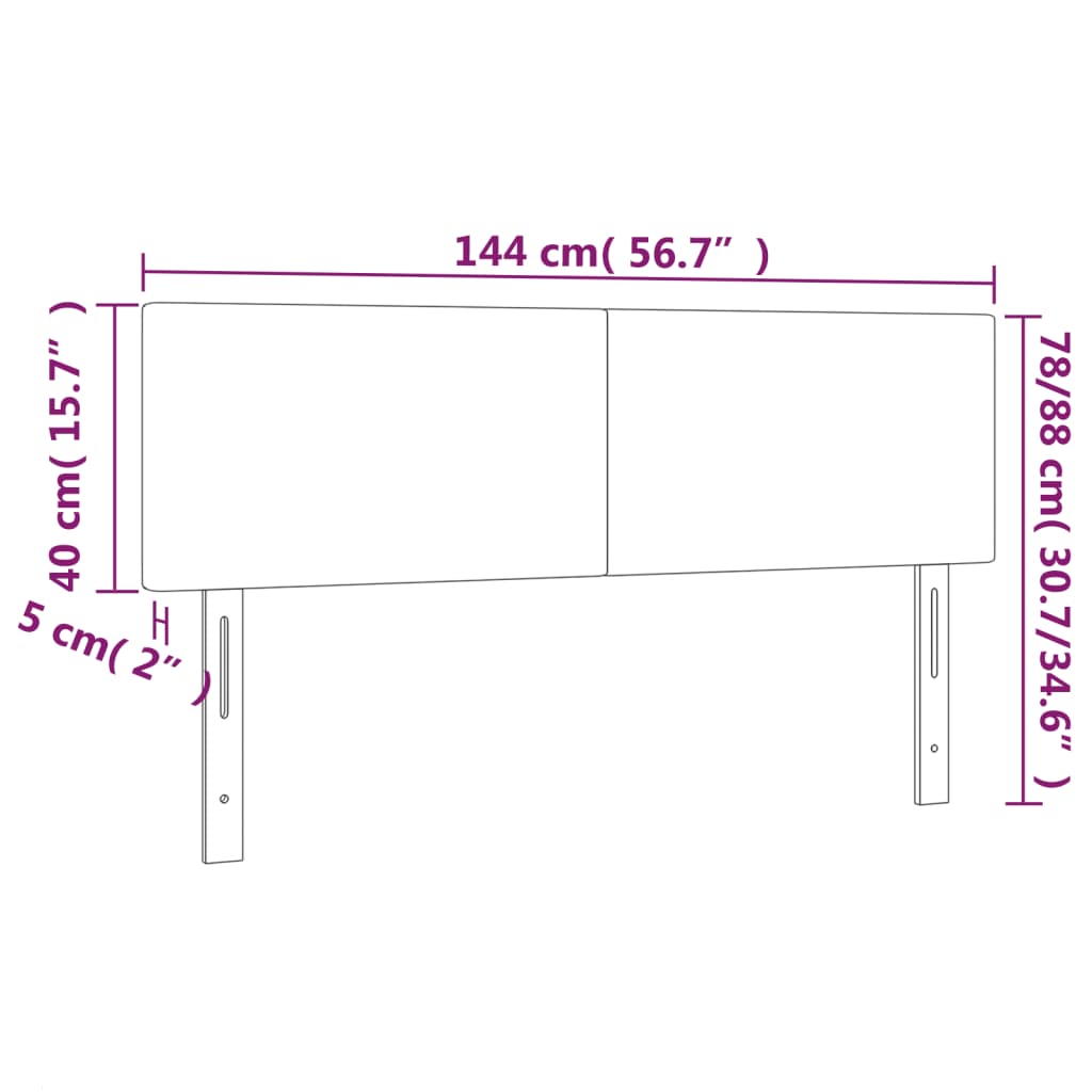 Kopfteil Hellgrau 80x5x118/128 cm Stoff