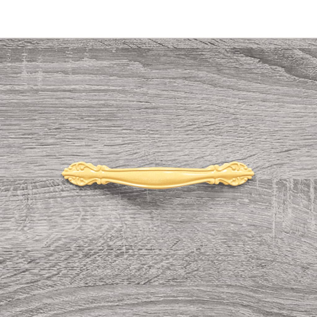 Highboard Betongrau 69,5x34x180 cm Holzwerkstoff