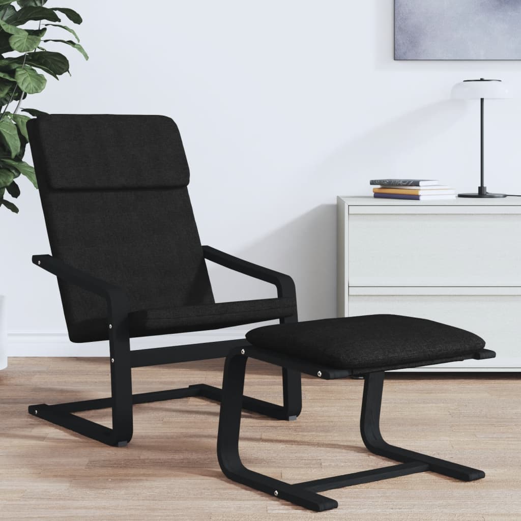 Fußhocker Creme 51x41x40 cm Stoff