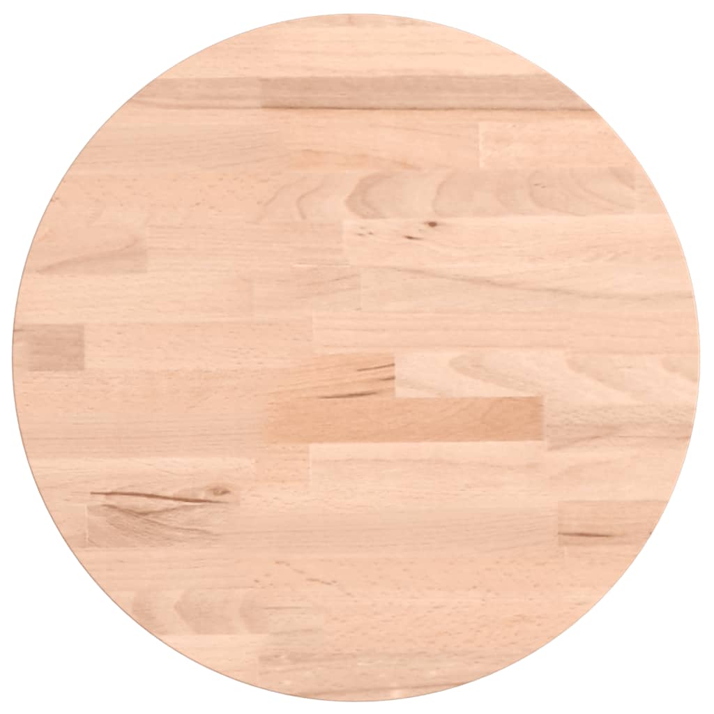Tischplatte Ø30x1,5 cm Rund Massivholz Buche