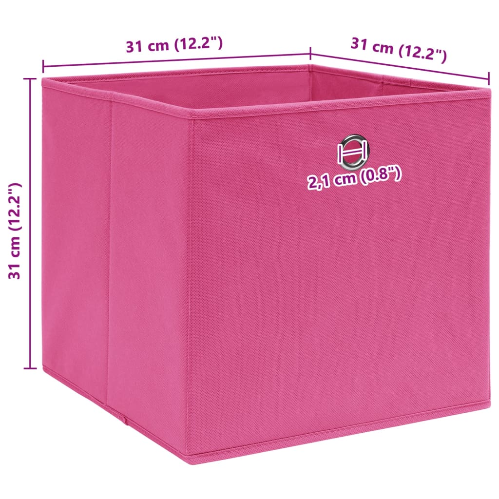 Aufbewahrungsboxen 4 Stk. Blau 32x32x32 cm Stoff