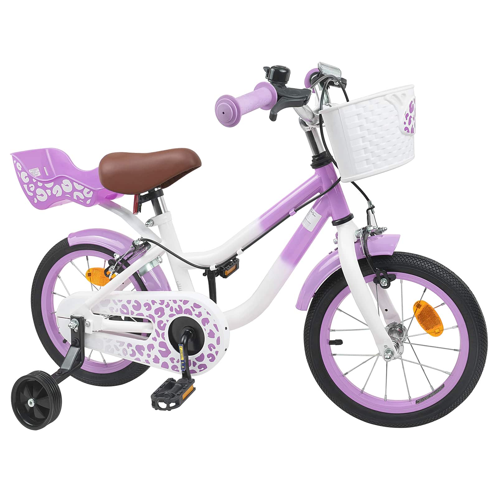 Kinderfahrrad Mit Stützrädern 12 Zoll für 2-4 Jahre alt Rosa
