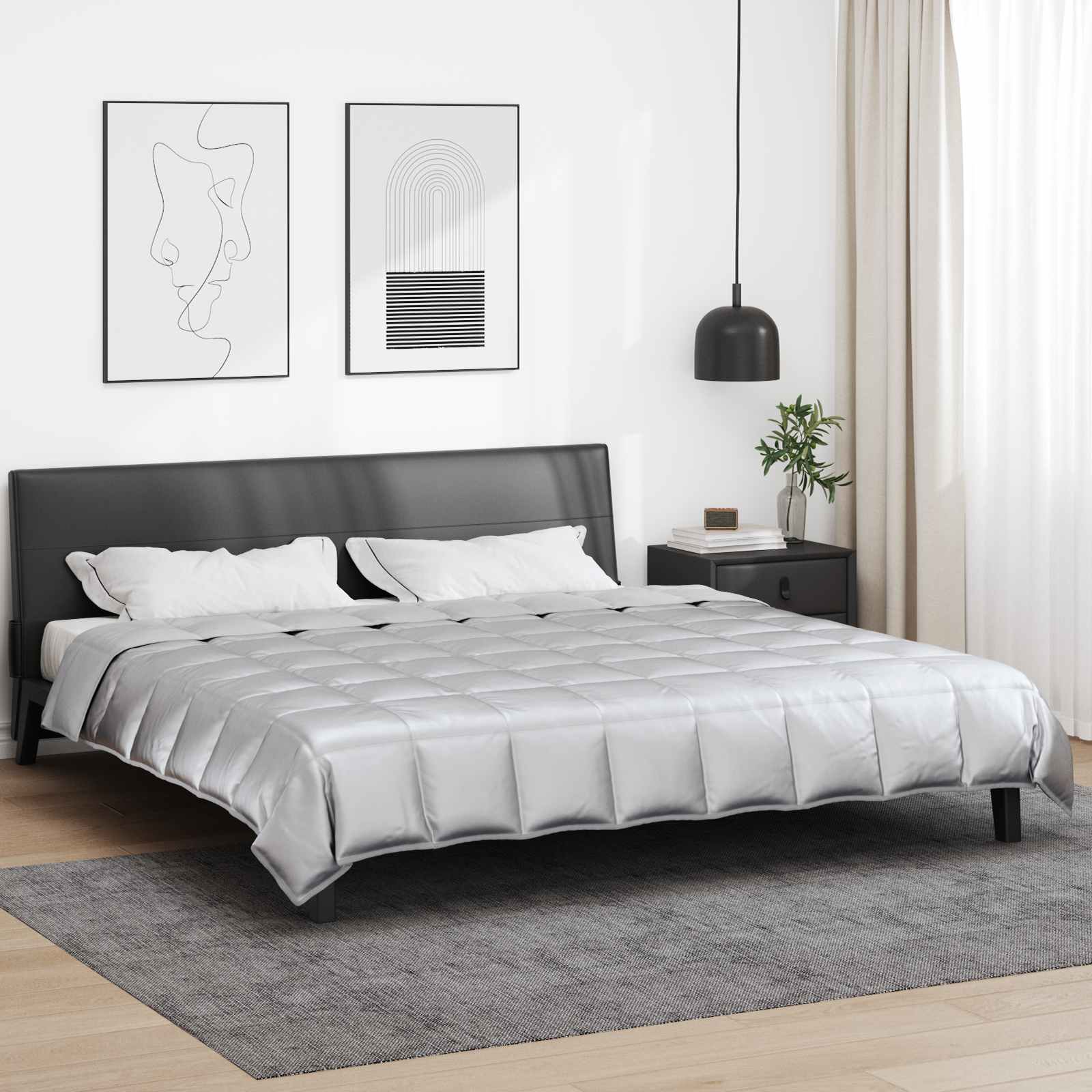 Ganzjahresbettdecke Gold 135 x 200 cm Satin und Mikrofaser