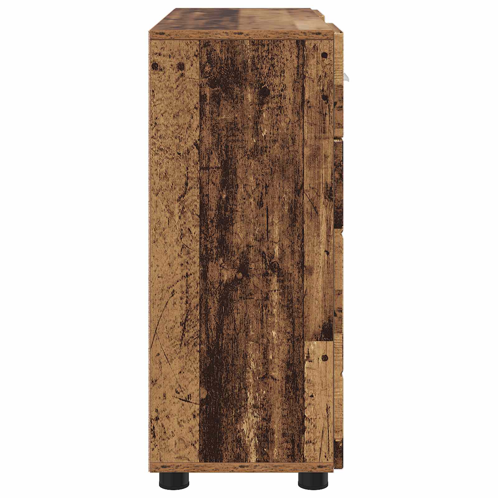 Highboard mit Regal FLORIN Weiß 60 x 35 x 182 cm Holzwerkstoff