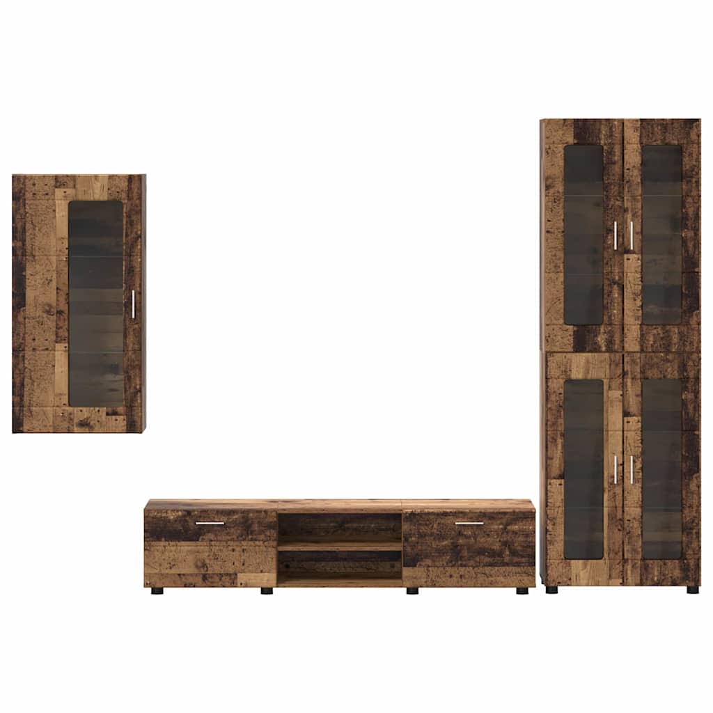 Highboard mit Regal FLORIN Weiß 60 x 35 x 182 cm Holzwerkstoff