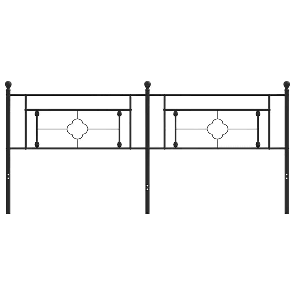 Ersatz-Kopfteil Metall Schwarz 100 cm