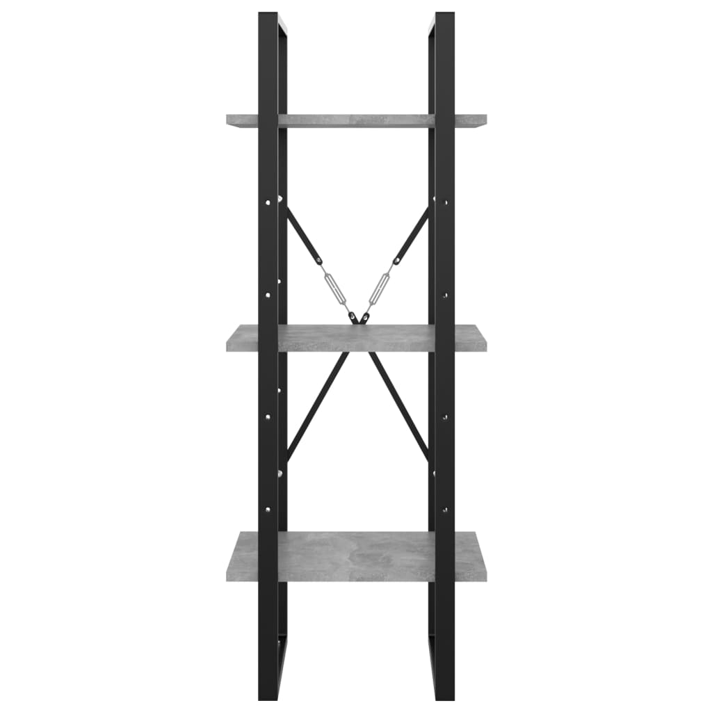 Bücherregal 3 Fächer Weiß 40x30x105 cm Holzwerkstoff