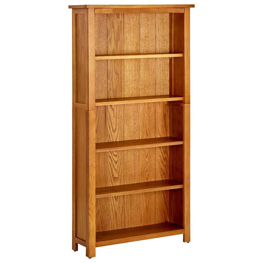 Bücherregal 3 Fächer 70x22,5x82 cm Massivholz Eiche