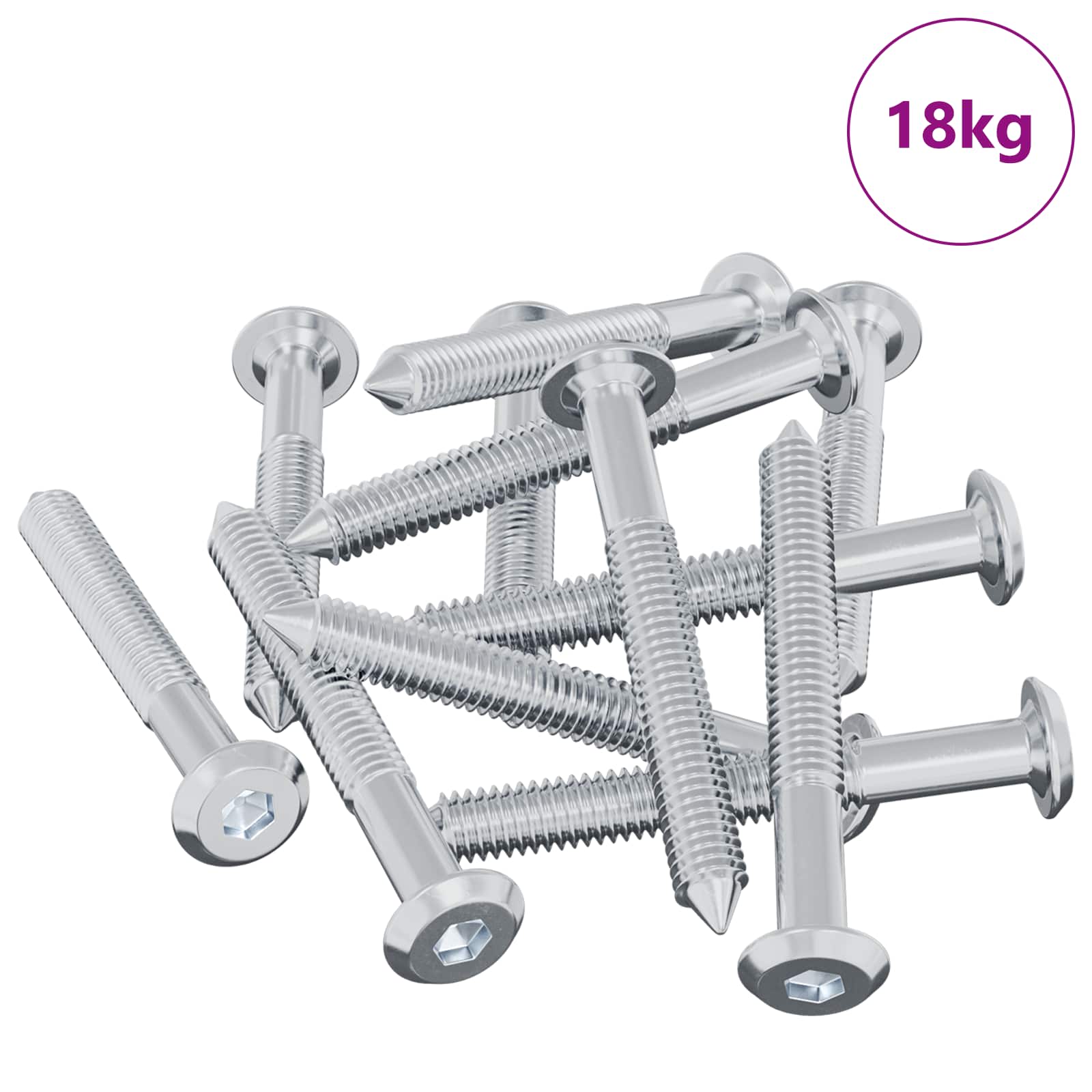 Schraube 2 pcs Silber M6 x 50 mm Stahl