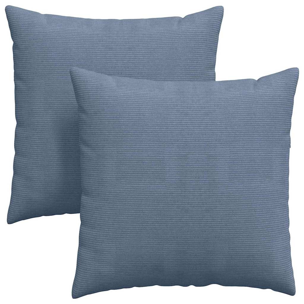 Sofakissen 2 Stück Hellgrau 50 x 30 cm Cordstoff
