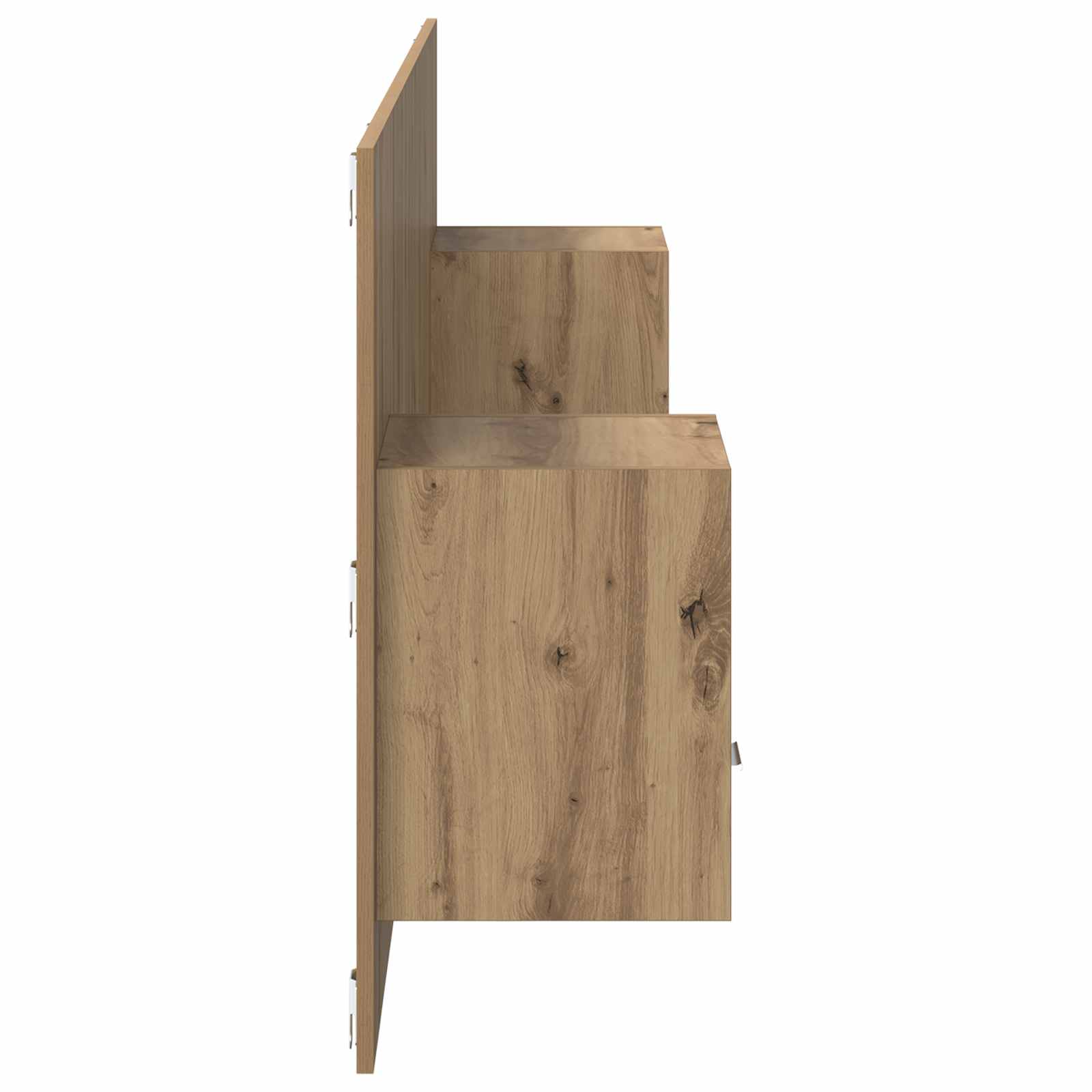 Kopfteil mit Nachttischen Weiß Holzwerkstoff