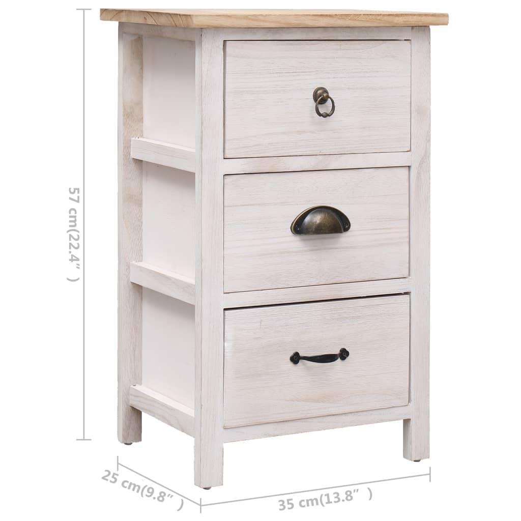 Beistellschrank 38x28x86 cm Massivholz Paulownia