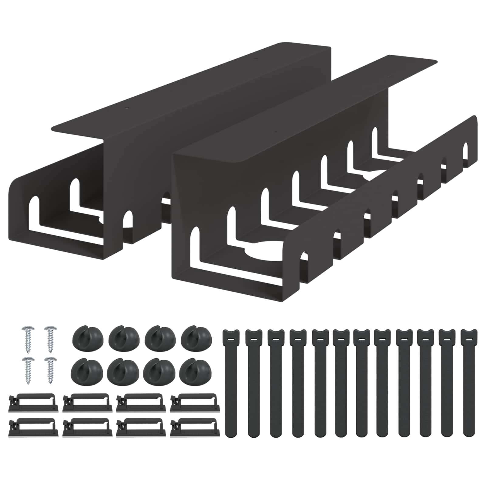 Unter dem Schreibtisch Kabelmanagement Tray 2 Stk. Anthrazit