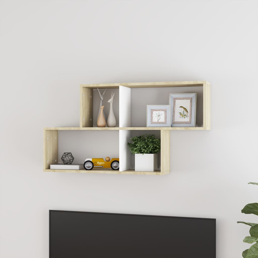 Wandregal Weiß 100x18x53 cm Holzwerkstoff