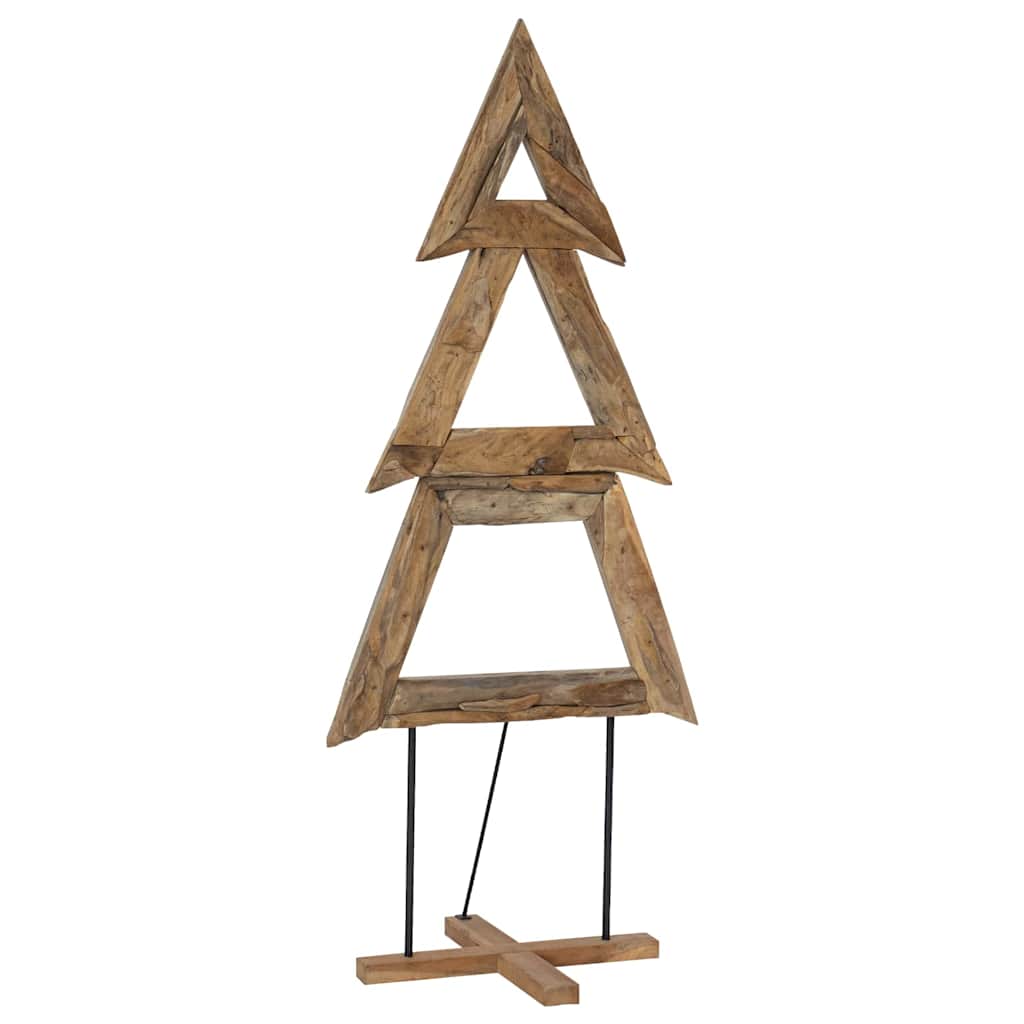 Weihnachtsbaum mit Ständer Braun 90 cm Massivholz Teak