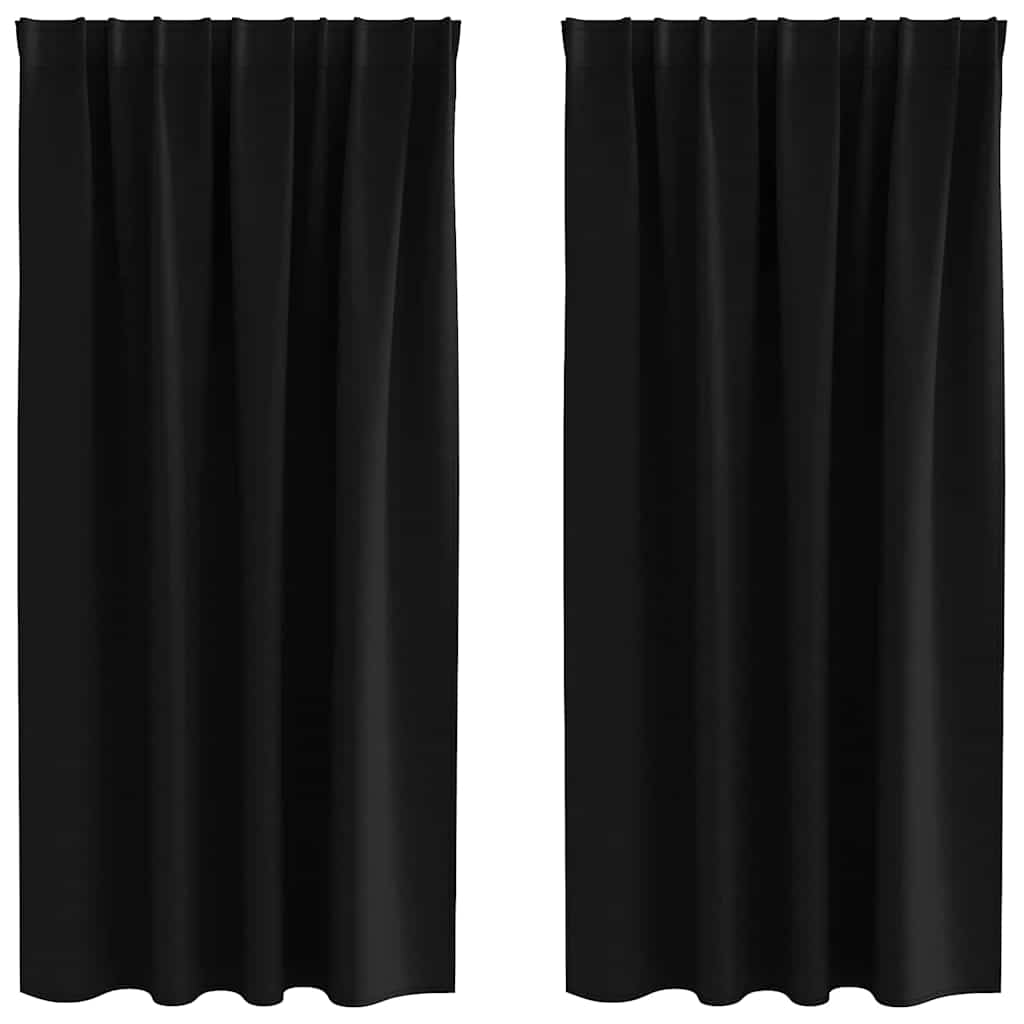 Verdunkelungs-Vorhänge mit Ringen 2 pcs Beige 140 x 140 cm