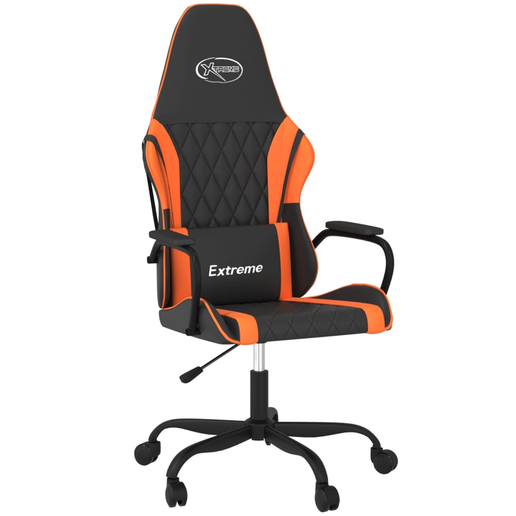 Gaming-Stuhl mit Massagefunktion Schwarz und Blau Kunstleder