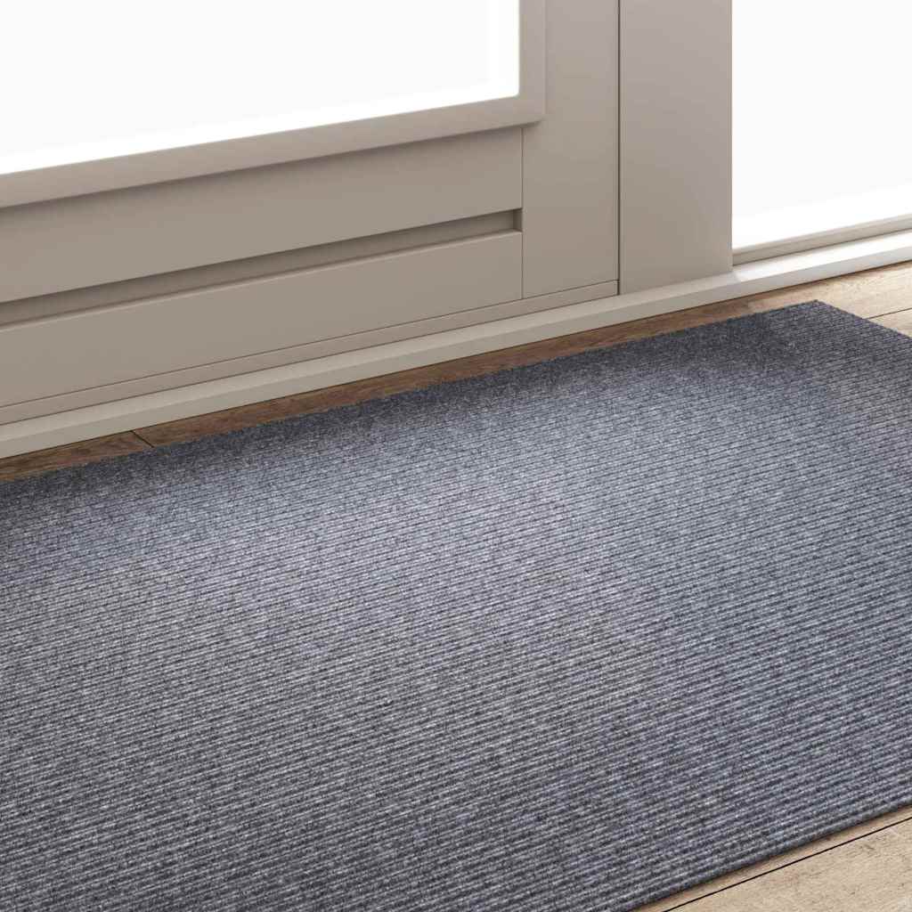 Teppichläufer Grau 80 x 150 cm Stoff