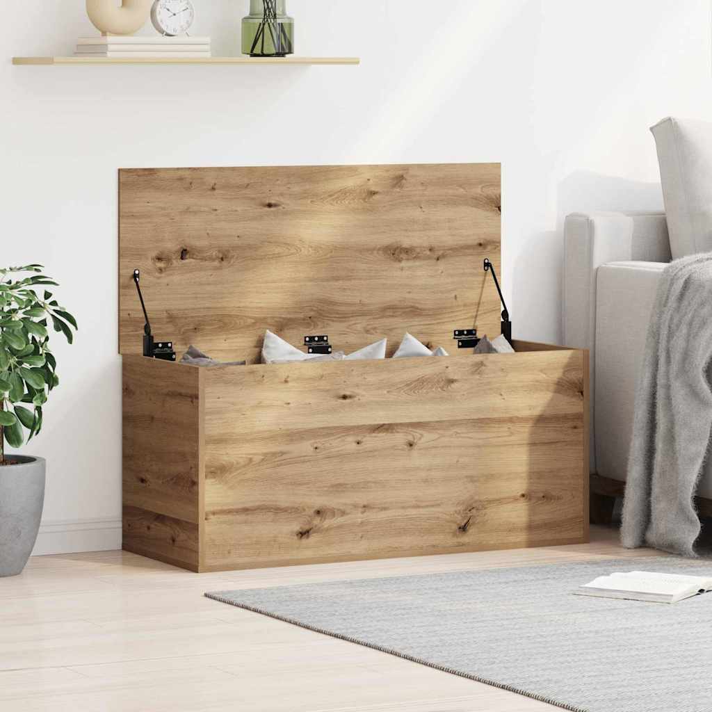 Aufbewahrungstruhe Weiß 84x42x46 cm Holzwerkstoff