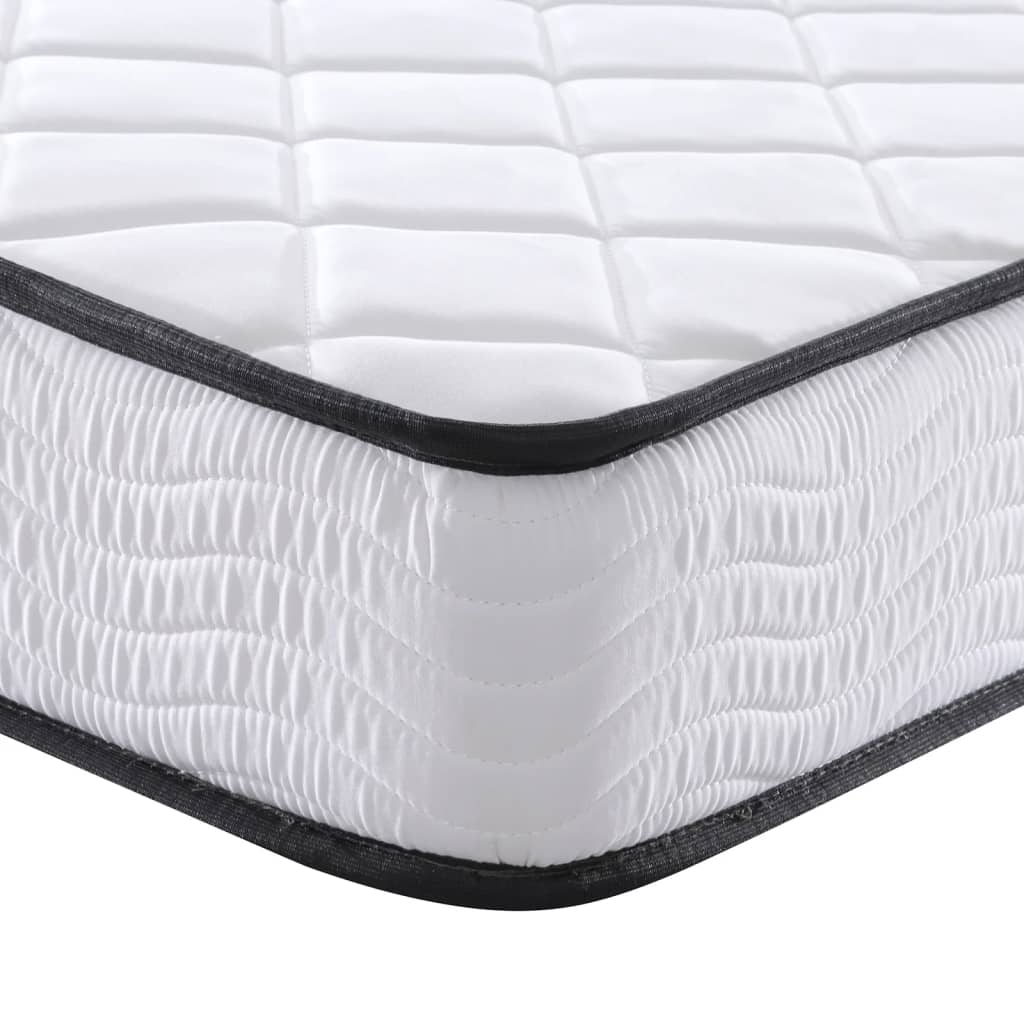 Schaumstoffmatratze für Kind Mittelweich 80 x 160 cm 16 cm Weiß