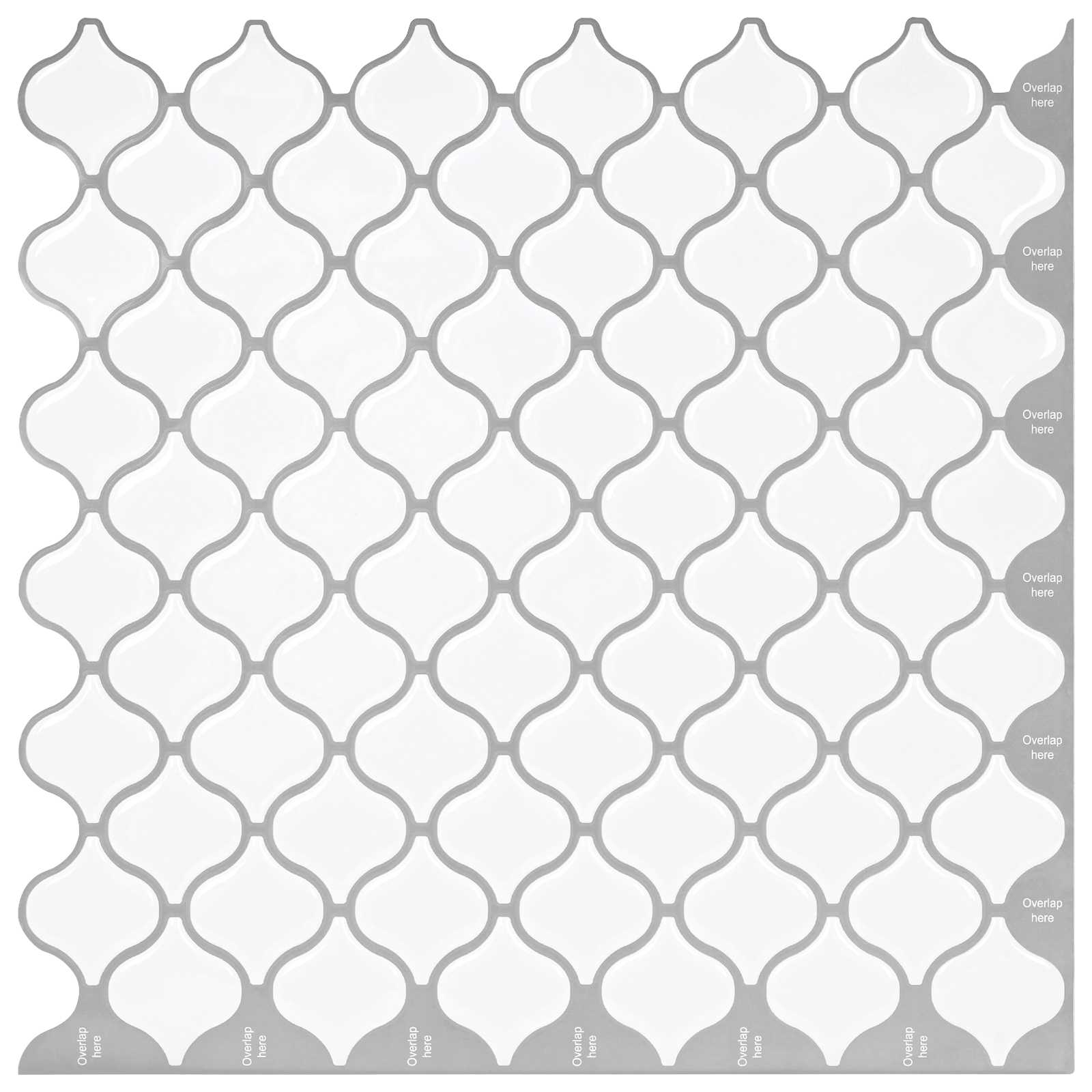 Lanturn Fliese 10 pcs Weiß 27 x 27 cm Polyurethan und PET