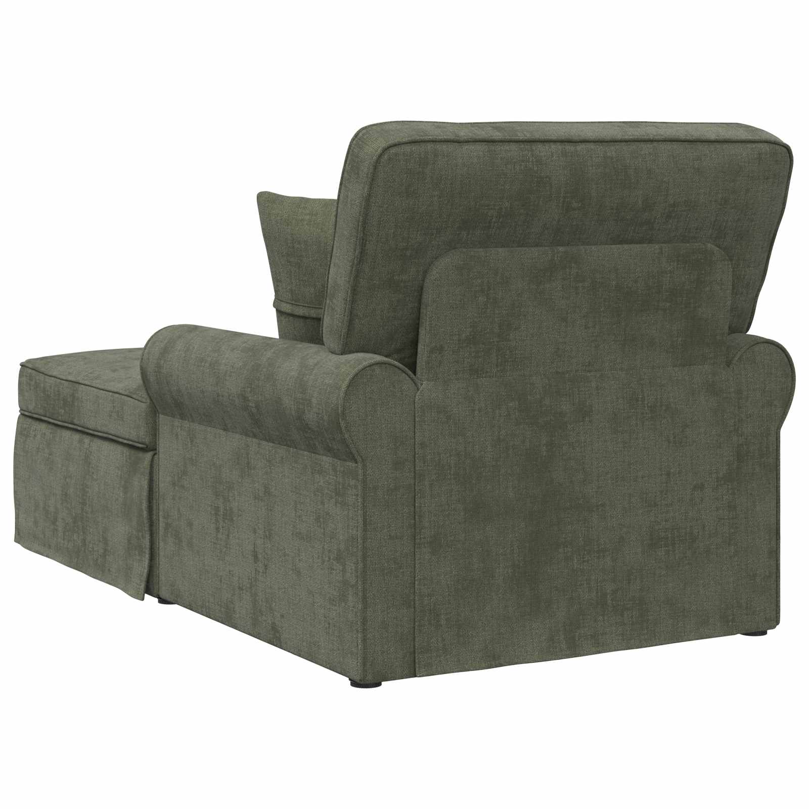 Chaise Lounge mit Rock mit Kissen Creme 157 x 91 x 91 cm ARES