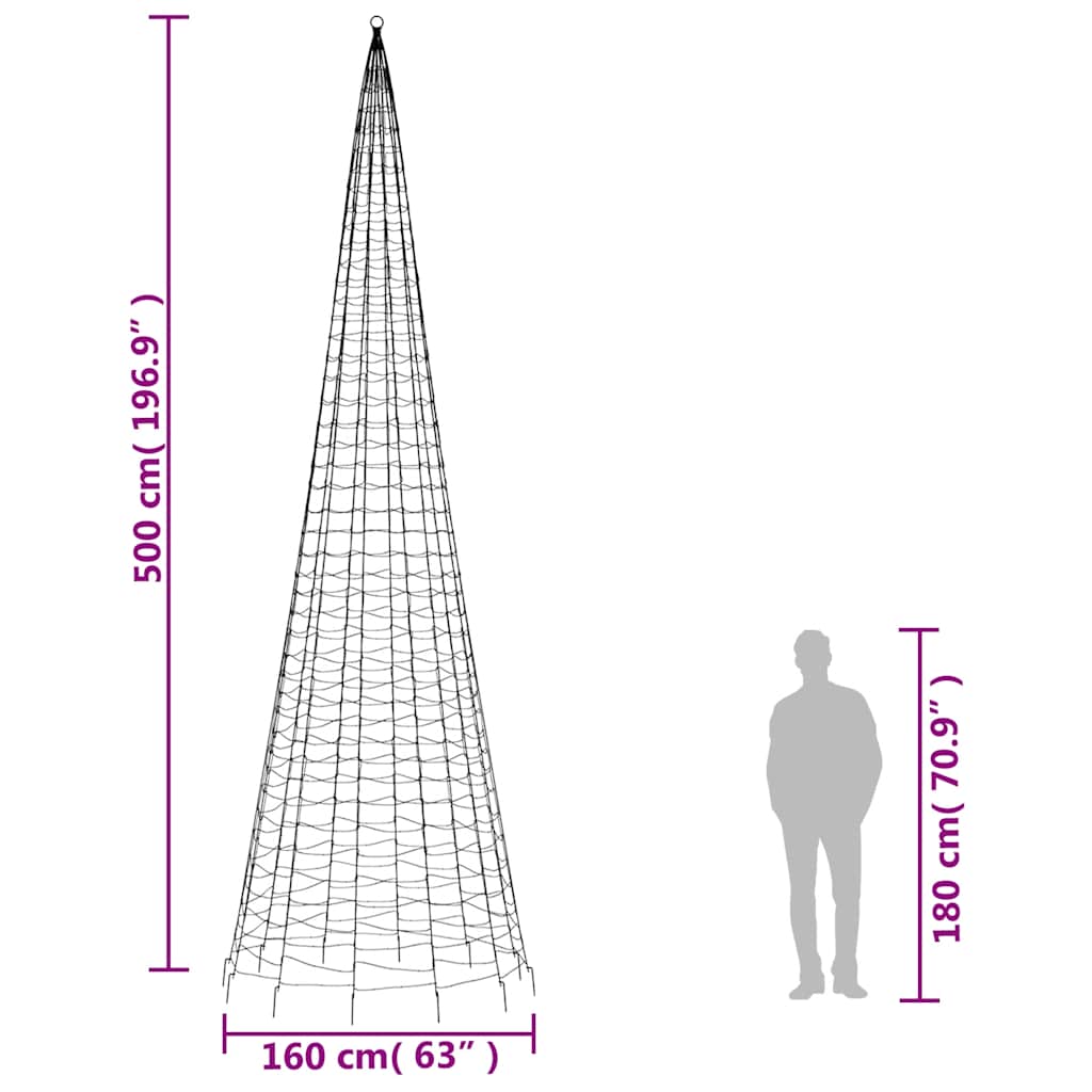 LED-Weihnachtsbaum 200 LEDs Warmweiß 180 cm