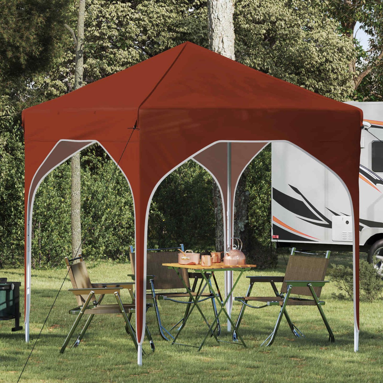 Pop-up Partyzelt 194 x 194 x 245 cm Creme