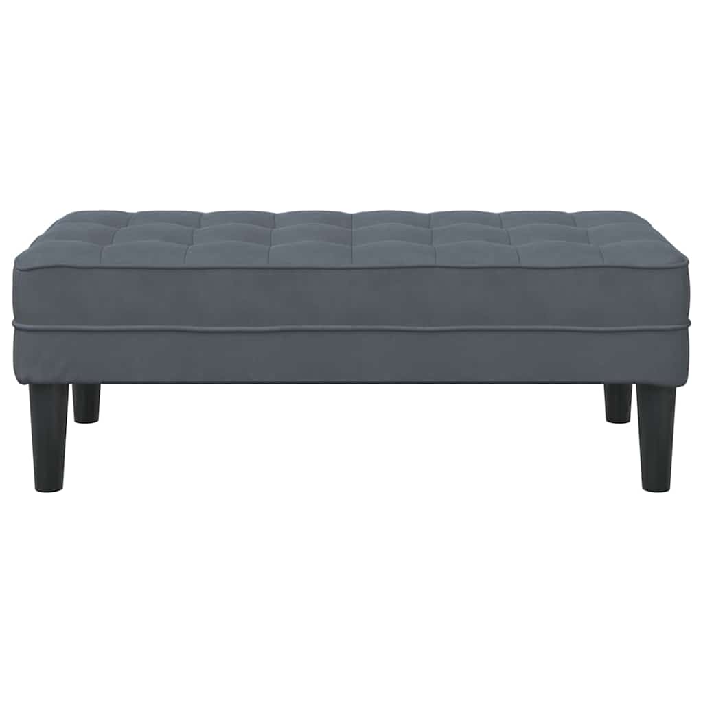 Bank mit Kissen Hellgrau 113 x 57 x 39 cm Samt