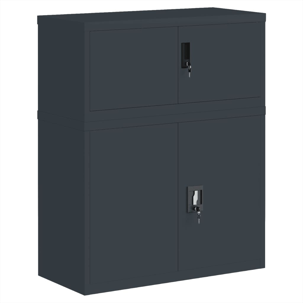 Aktenschrank Weiß 90x40x110 cm Stahl