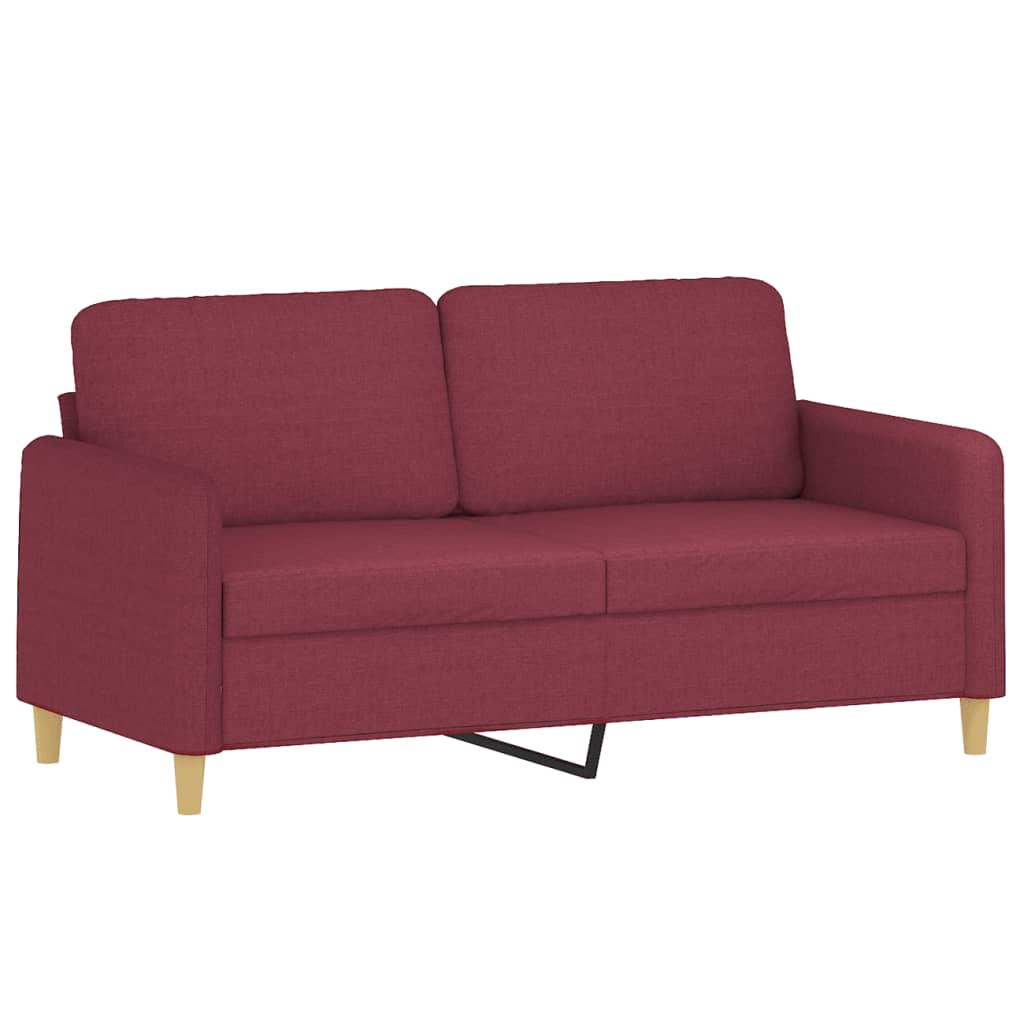 2-Sitzer-Sofa mit Zierkissen Braun 120 cm Stoff