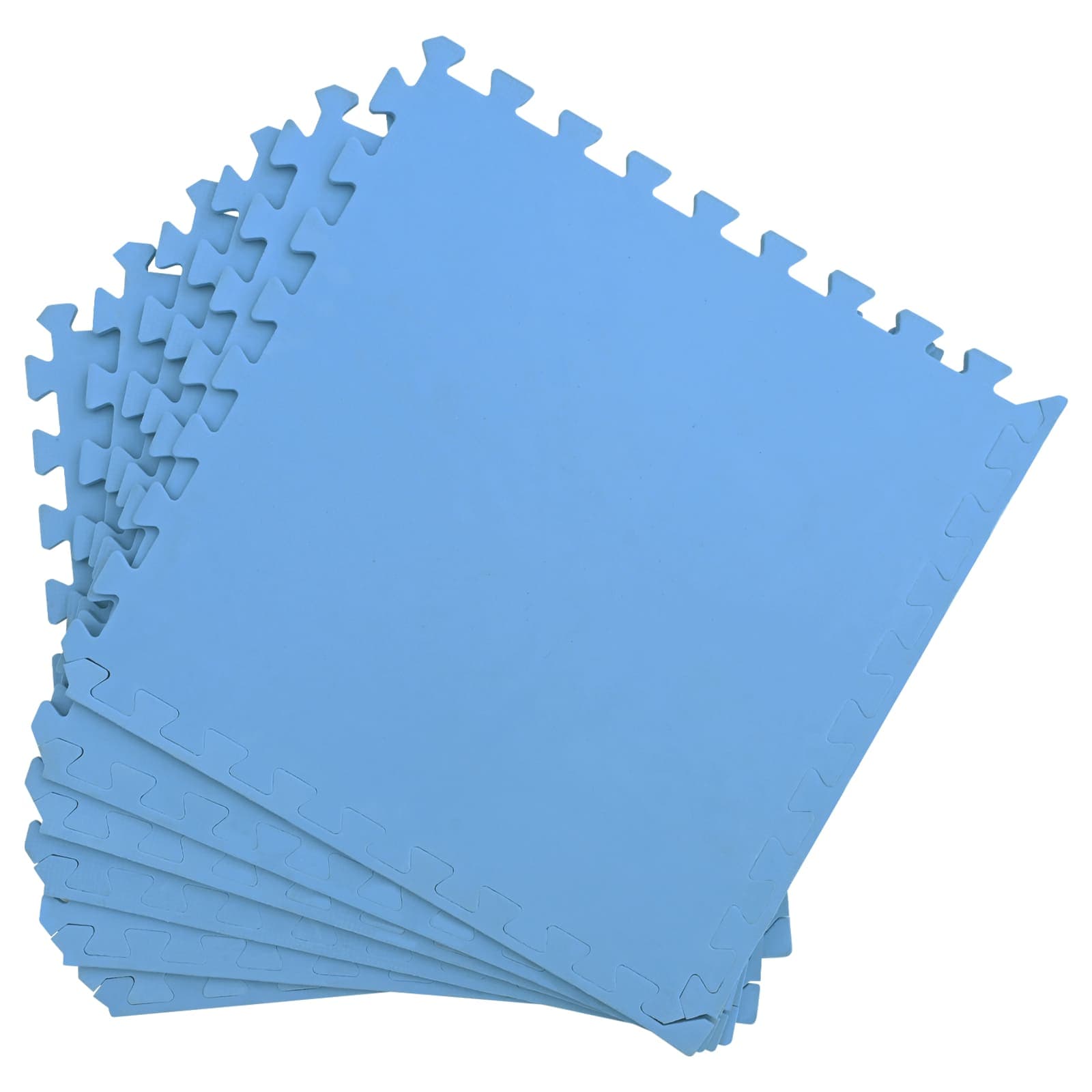 Pool Bodenteppich 6 pcs Schwarz 2,16 ㎡ EVA-Schaum