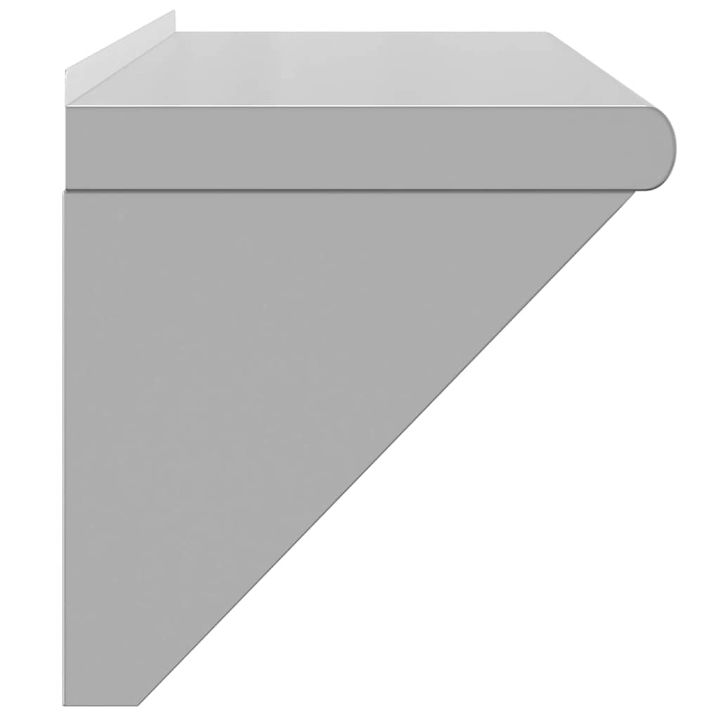 Wandregal 100x45x31 cm Silbern Edelstahl