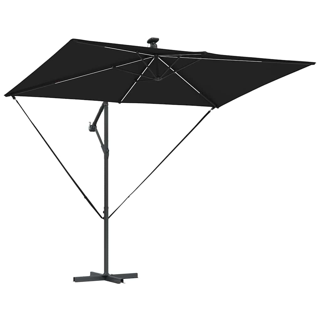 Sonnenschirm Sand 294 x 200 x 270 cm Polyester und Aluminium