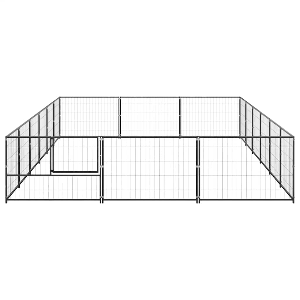Hundezwinger Schwarz 4 m² Stahl