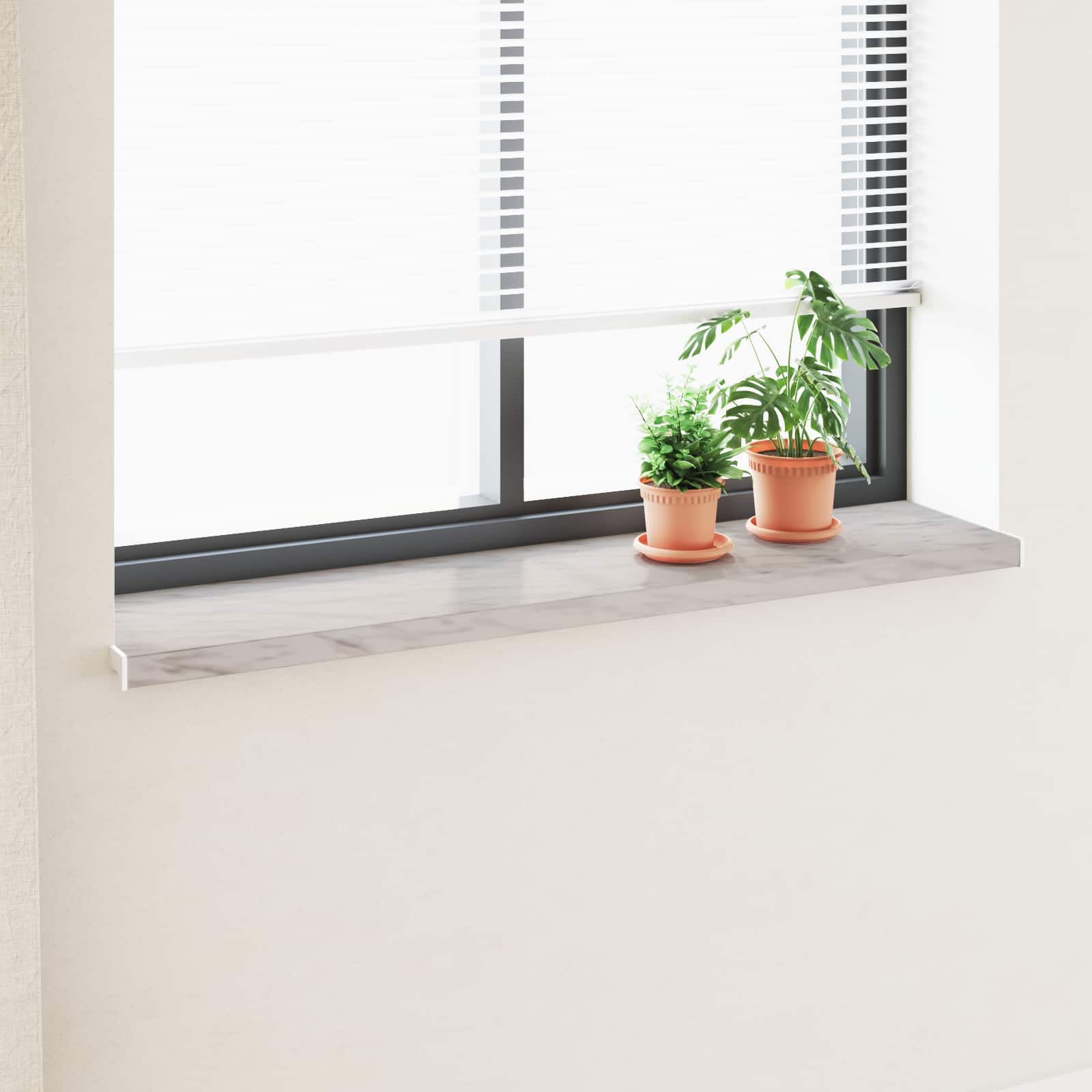 Fensterbank Weiß 60 x 10 x 4,5 cm PVC