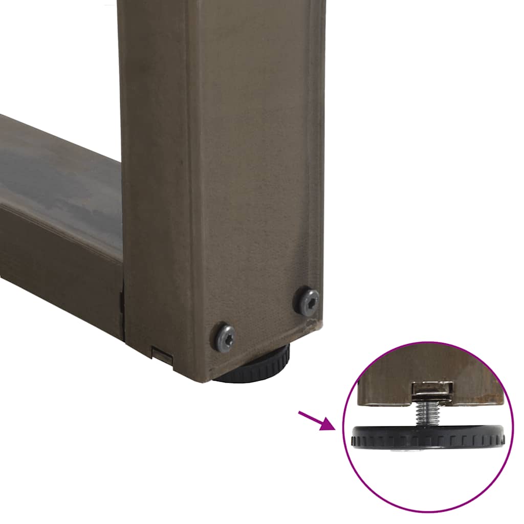 Couchtischbeine V-Form 2 Stück Schwarz 30x(30-31,3) cm Stahl