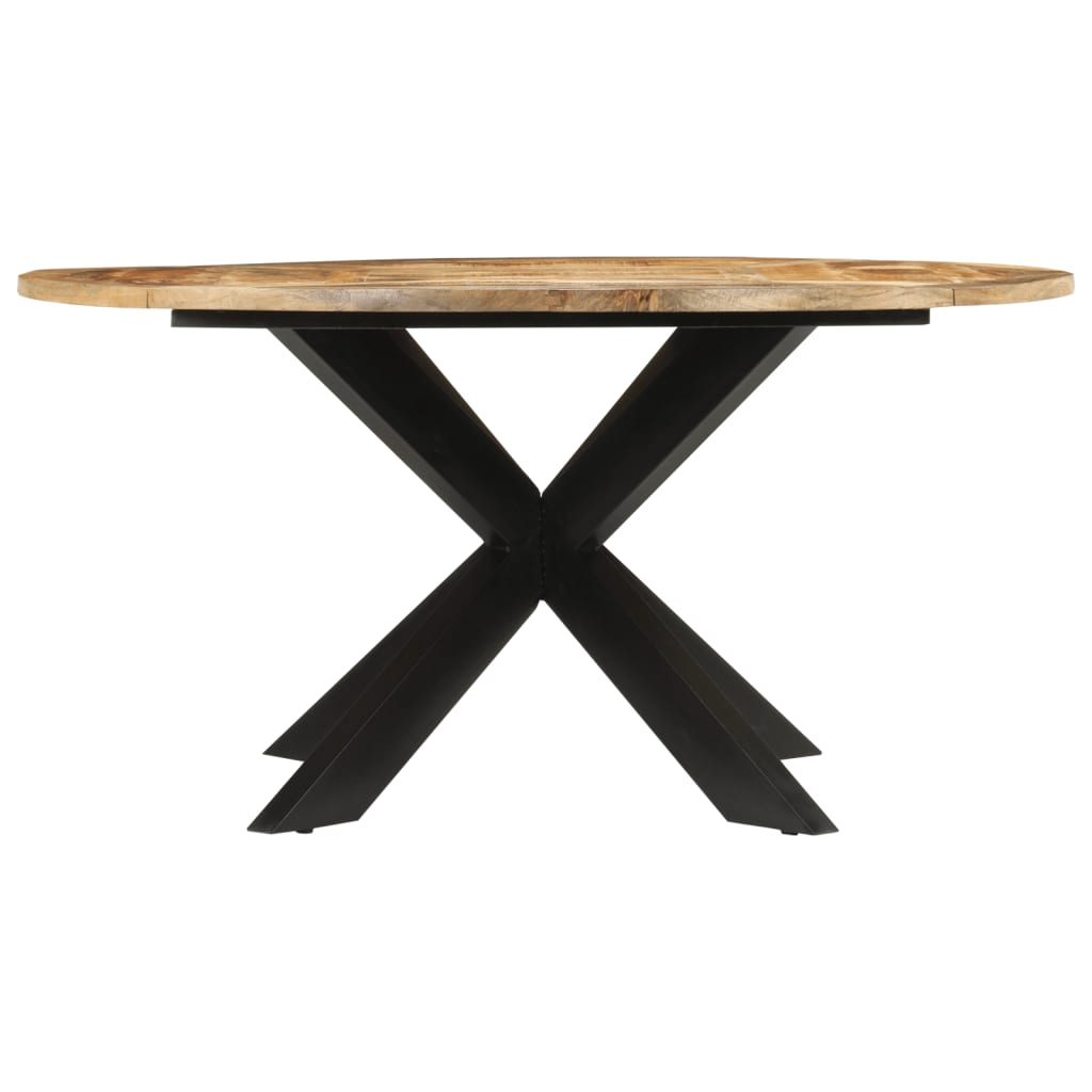 Esstisch Ø110x75 cm Raues Massives Mangoholz