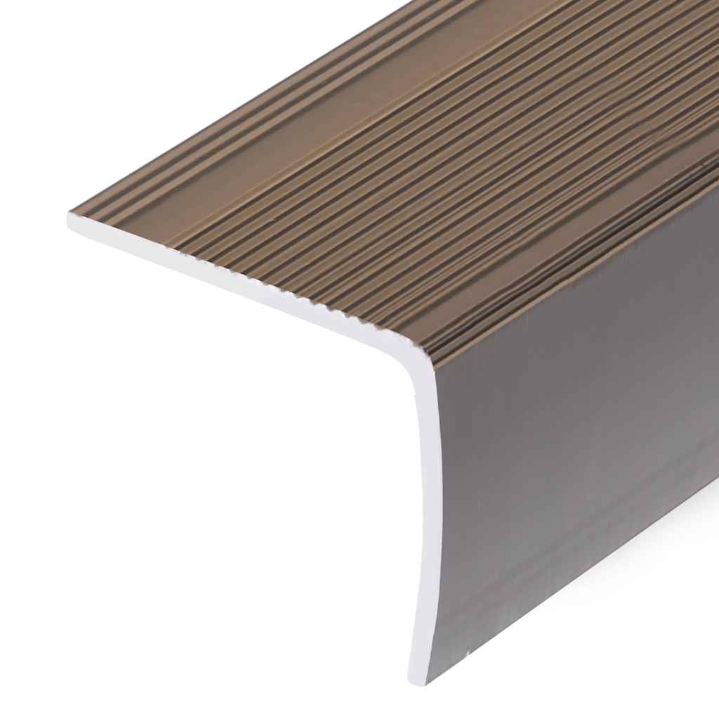 Treppenkantenprofile in L-Form 15 Stk. Aluminium 90 cm Silbern