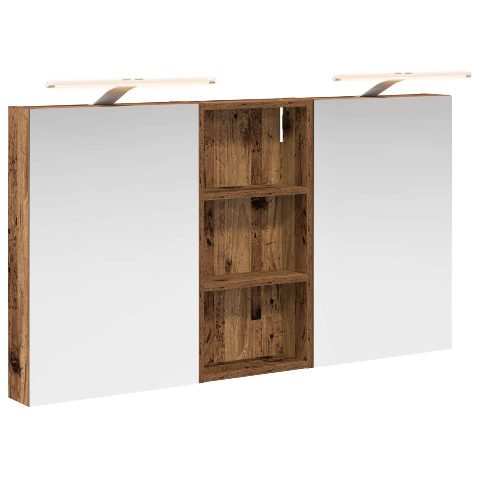 Badezimmerschrank-Set 3 pcs 80 x 10,5 x 50 cm Holzwerkstoff