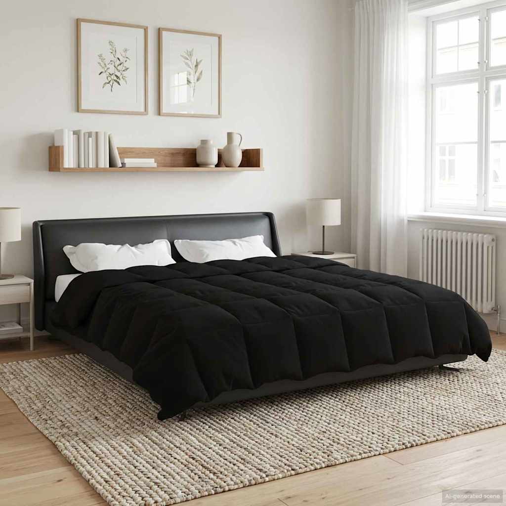 Sommerdecke Gesteppt Anthrazit 135 x 200 cm Mikrofaser