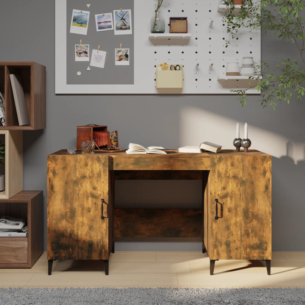 Schreibtisch mit Tür Altholz 140 x 50 x 75 cm Holzwerkstoff